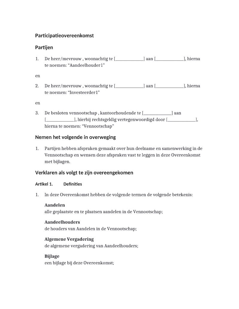 Voorbeeld van document, pagina 1